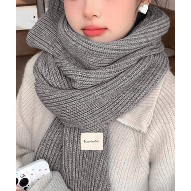 暖かいリブニットマフラー カシミアタッチ | SUNSHINE CLOSET | 詳細画像8 