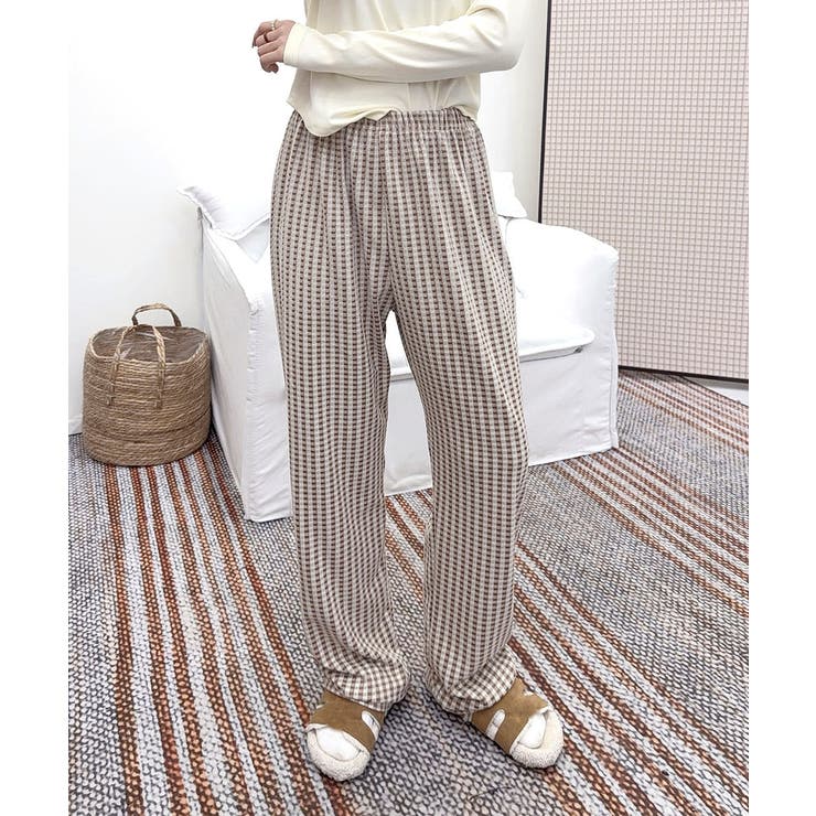 ギンガムチェック ルームパンツ表裏微起毛 | SUNSHINE CLOSET | 詳細画像1 