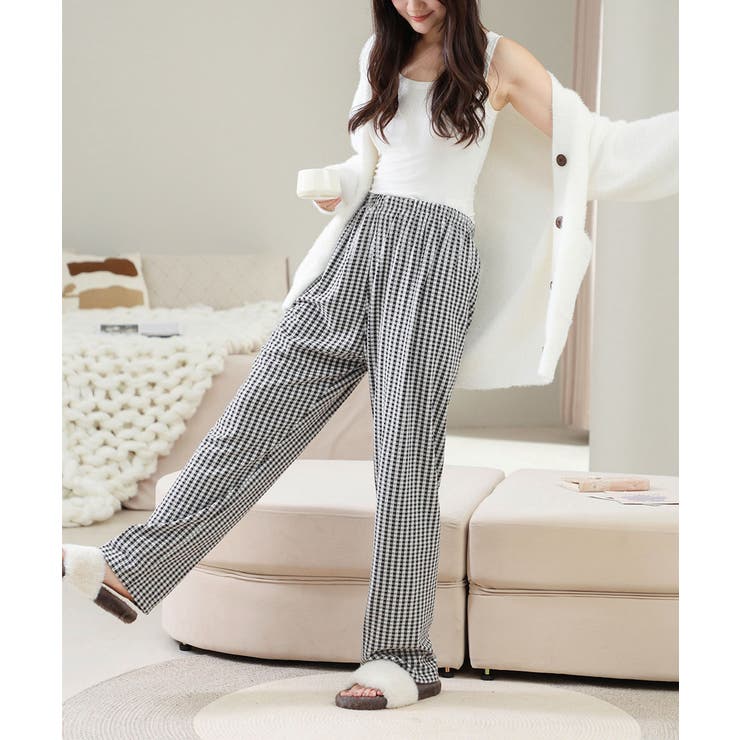 ギンガムチェック ルームパンツ表裏微起毛 | SUNSHINE CLOSET | 詳細画像11 