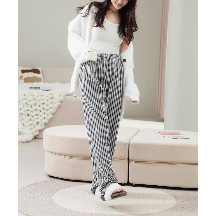 ギンガムチェック ルームパンツ表裏微起毛 | SUNSHINE CLOSET | 詳細画像12 