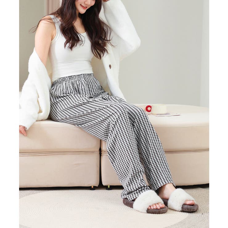 ギンガムチェック ルームパンツ表裏微起毛 | SUNSHINE CLOSET | 詳細画像13 