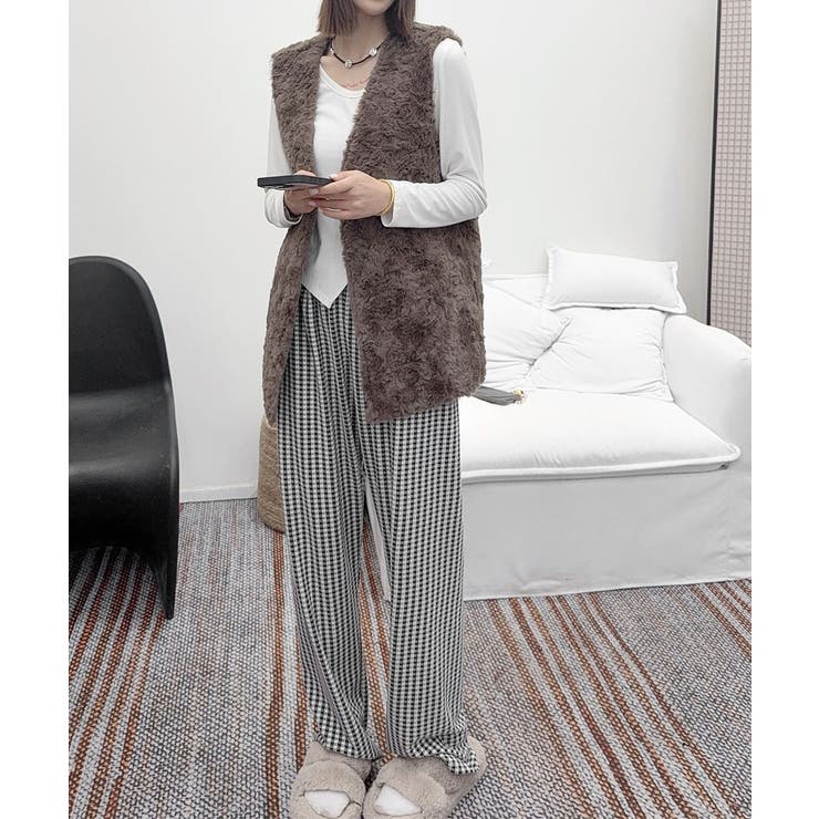 ギンガムチェック ルームパンツ表裏微起毛 | SUNSHINE CLOSET | 詳細画像2 