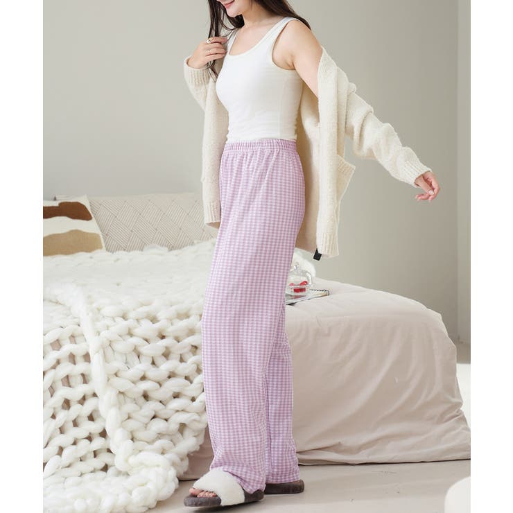 ギンガムチェック ルームパンツ表裏微起毛 | SUNSHINE CLOSET | 詳細画像21 