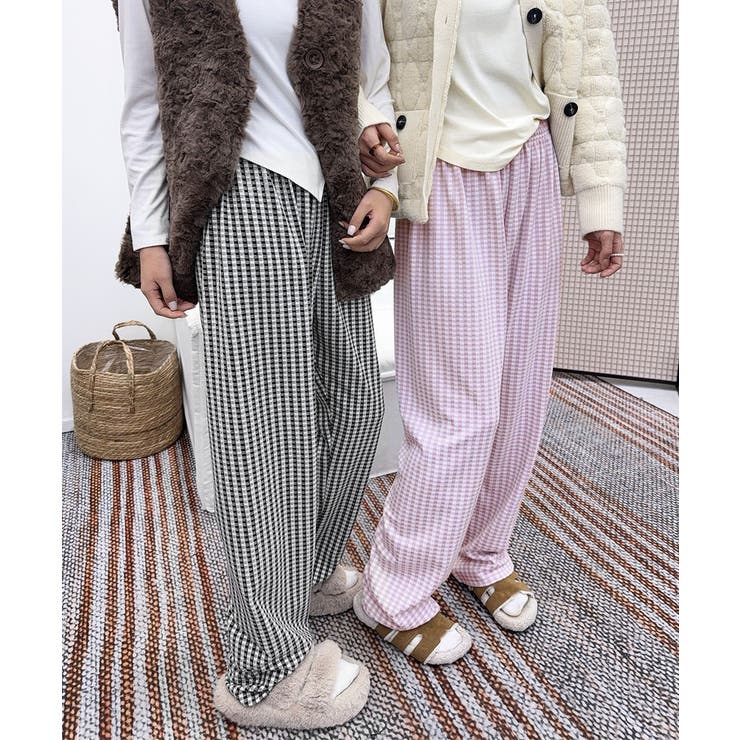 ギンガムチェック ルームパンツ表裏微起毛 | SUNSHINE CLOSET | 詳細画像5 