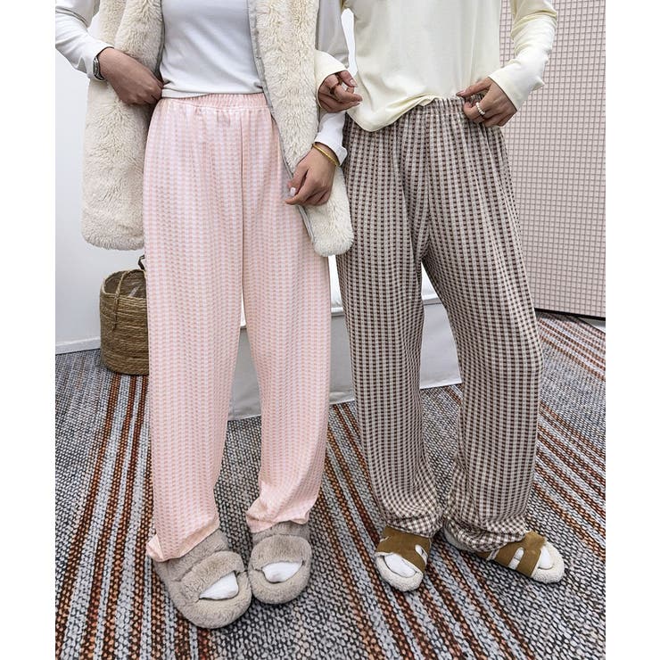 ギンガムチェック ルームパンツ表裏微起毛 | SUNSHINE CLOSET | 詳細画像7 