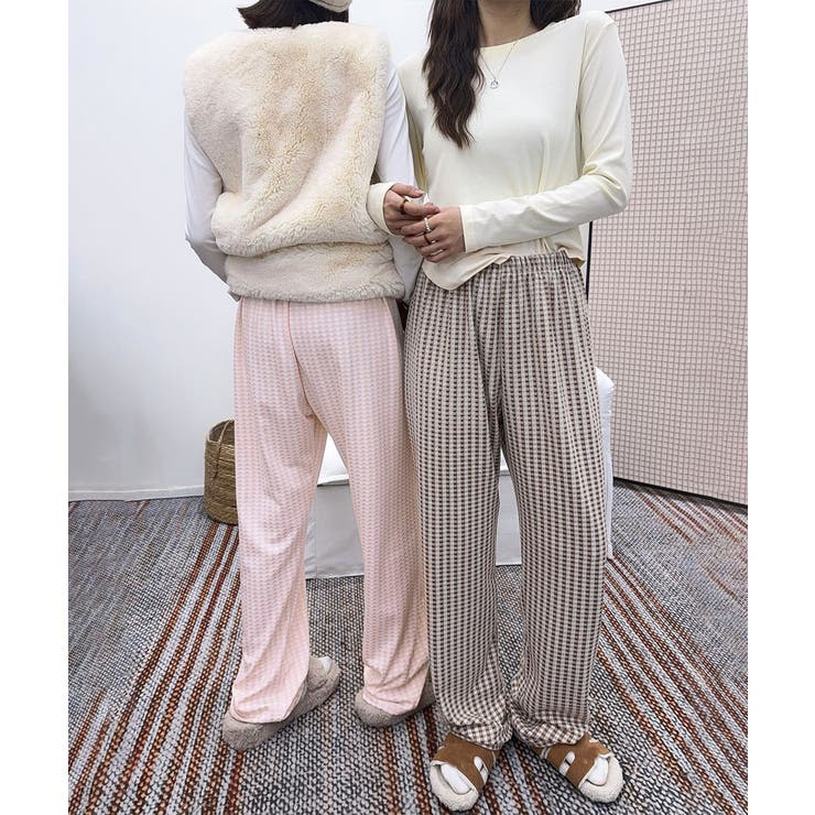 ギンガムチェック ルームパンツ表裏微起毛 | SUNSHINE CLOSET | 詳細画像8 