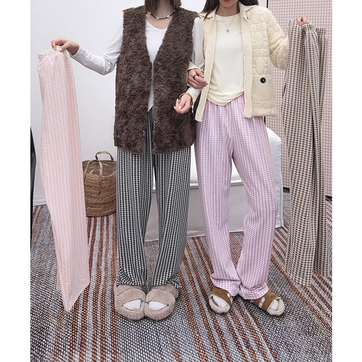 ギンガムチェック ルームパンツ表裏微起毛 | SUNSHINE CLOSET | 詳細画像9 