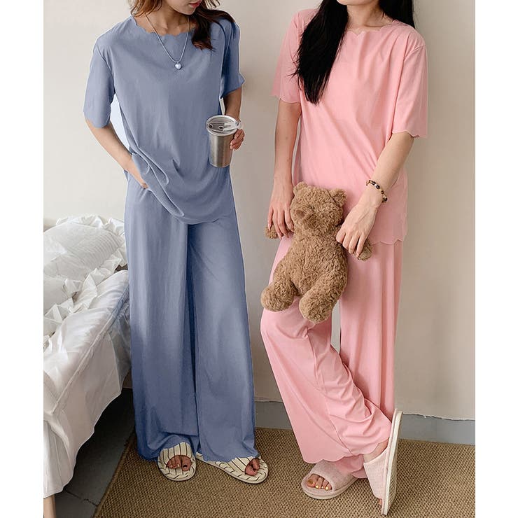 パジャマ上下セット 夏パジャマ冷感タッチ とろみ素材リラックスウェア | SUNSHINE CLOSET | 詳細画像13 