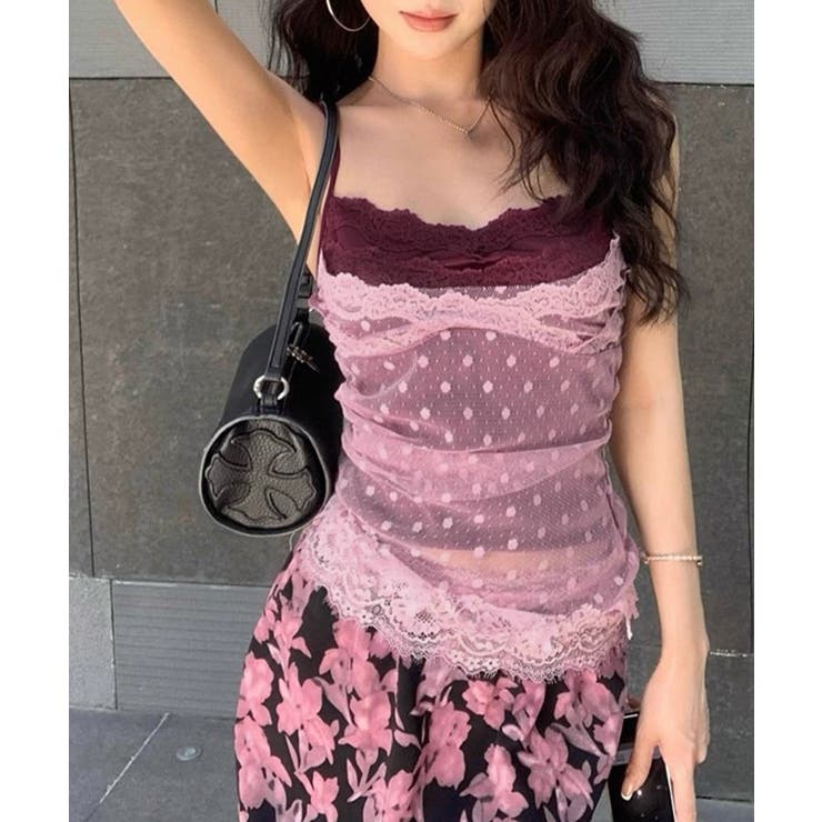 レディース カップ付きインナー 透け感チュール畳み着 | SUNSHINE CLOSET | 詳細画像1 