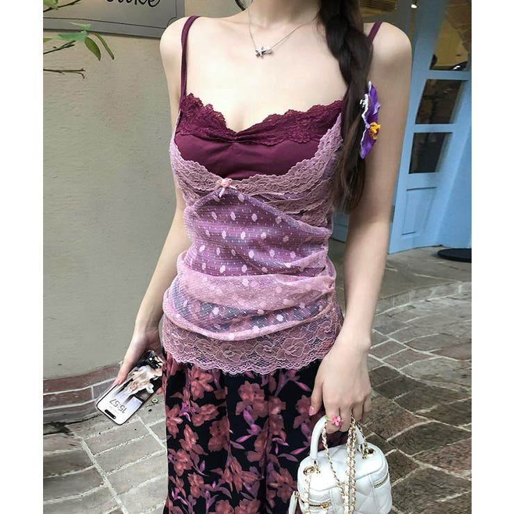 レディース カップ付きインナー 透け感チュール畳み着 | SUNSHINE CLOSET | 詳細画像15 