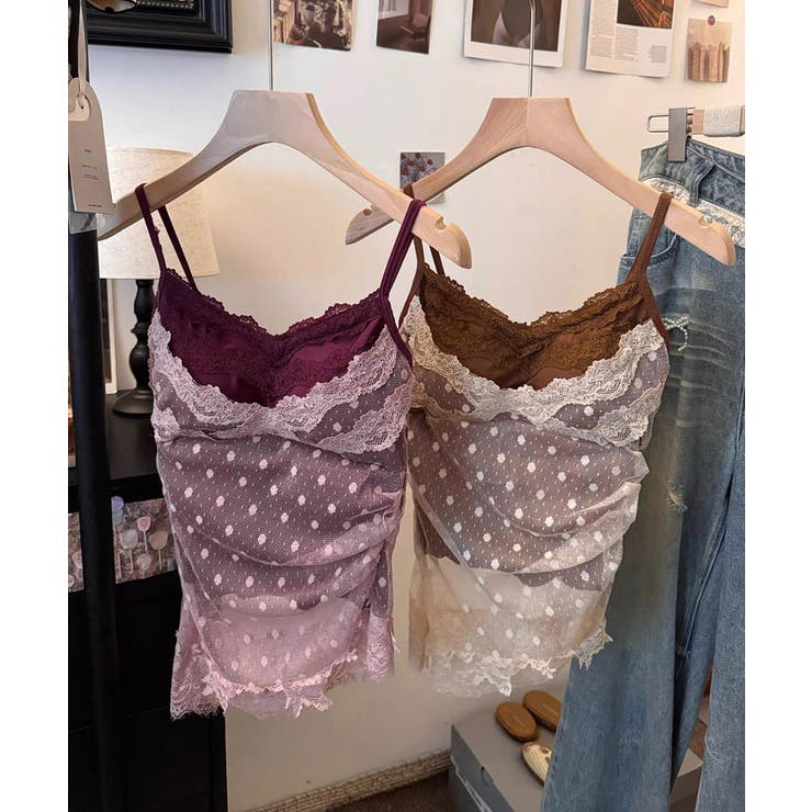レディース カップ付きインナー 透け感チュール畳み着 | SUNSHINE CLOSET | 詳細画像20 