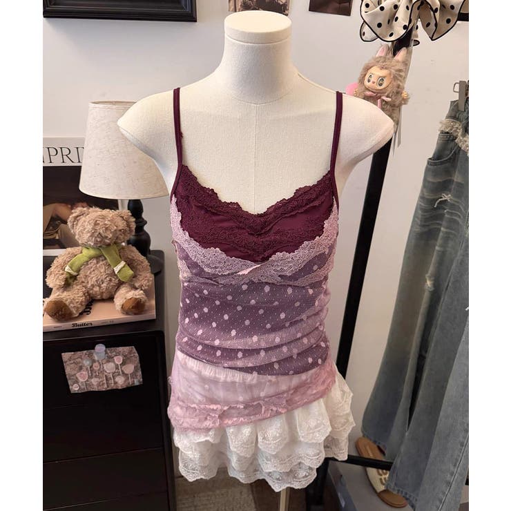 レディース カップ付きインナー 透け感チュール畳み着 | SUNSHINE CLOSET | 詳細画像21 