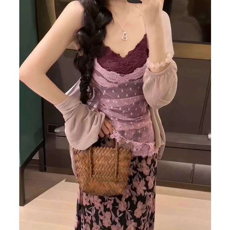 レディース カップ付きインナー 透け感チュール畳み着 | SUNSHINE CLOSET | 詳細画像7 