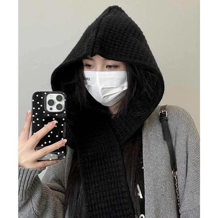 フード付きニットマフラー韓国風バラクラバ | SUNSHINE CLOSET | 詳細画像1 