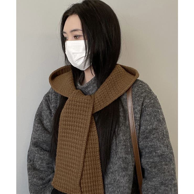 フード付きニットマフラー韓国風バラクラバ | SUNSHINE CLOSET | 詳細画像12 