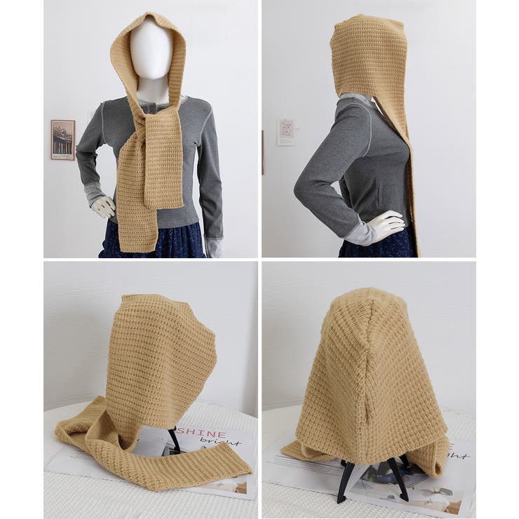 フード付きニットマフラー韓国風バラクラバ | SUNSHINE CLOSET | 詳細画像23 