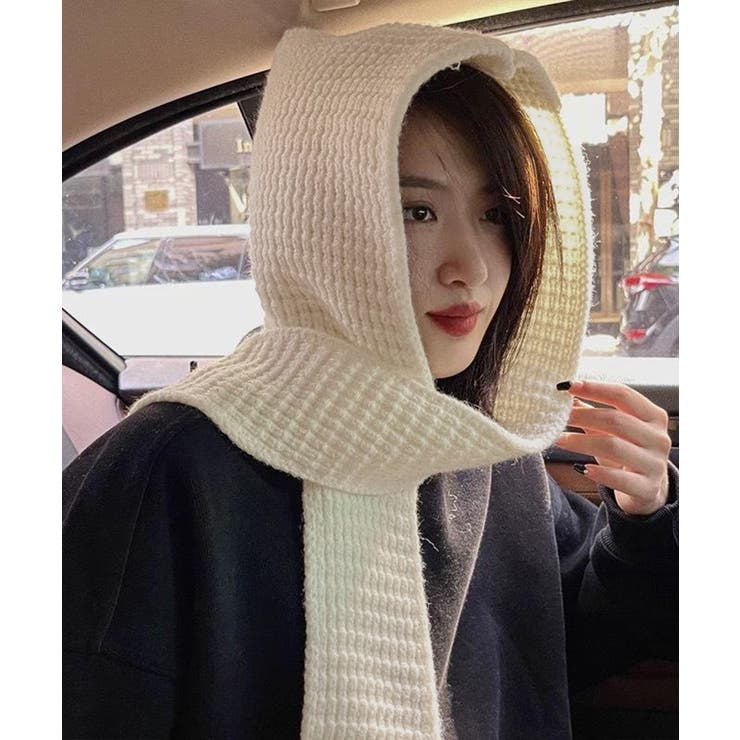 フード付きニットマフラー韓国風バラクラバ | SUNSHINE CLOSET | 詳細画像8 