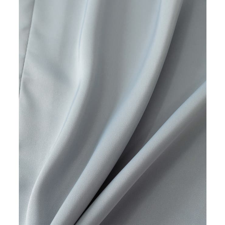 サテン風シャツブラウス Vネックトップス | SUNSHINE CLOSET | 詳細画像21 