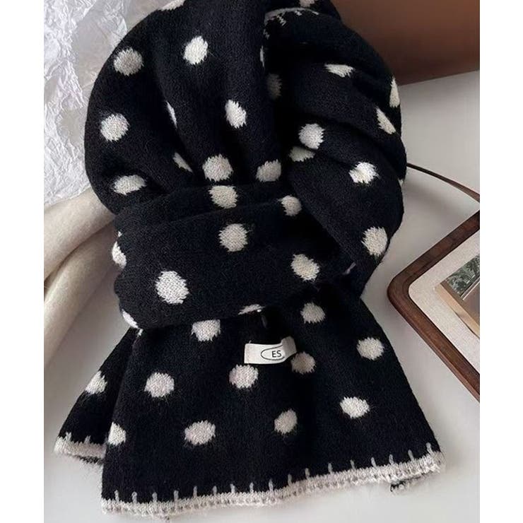大人可愛い水玉模様ストール 防寒あったかマフラー レディース首巻き冬小物 | SUNSHINE CLOSET | 詳細画像20 