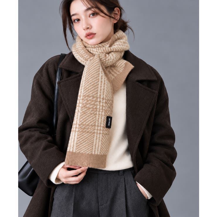 クラシカル配色ライン リバーシブルマフラー 千鳥格子ストール防寒 | SUNSHINE CLOSET | 詳細画像9 