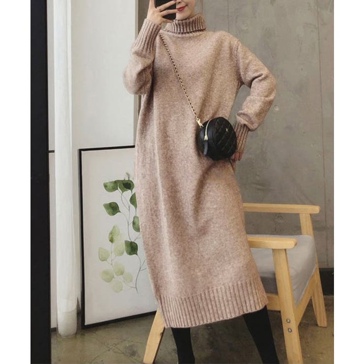 ハイネックニットワンピースゆったり秋冬服 | SUNSHINE CLOSET | 詳細画像5