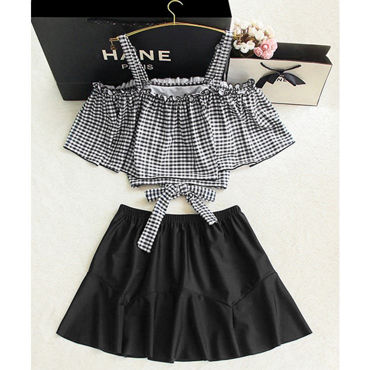 水着 オフショルダーチェック柄水着韓国風 | SUNSHINE CLOSET | 詳細画像6 