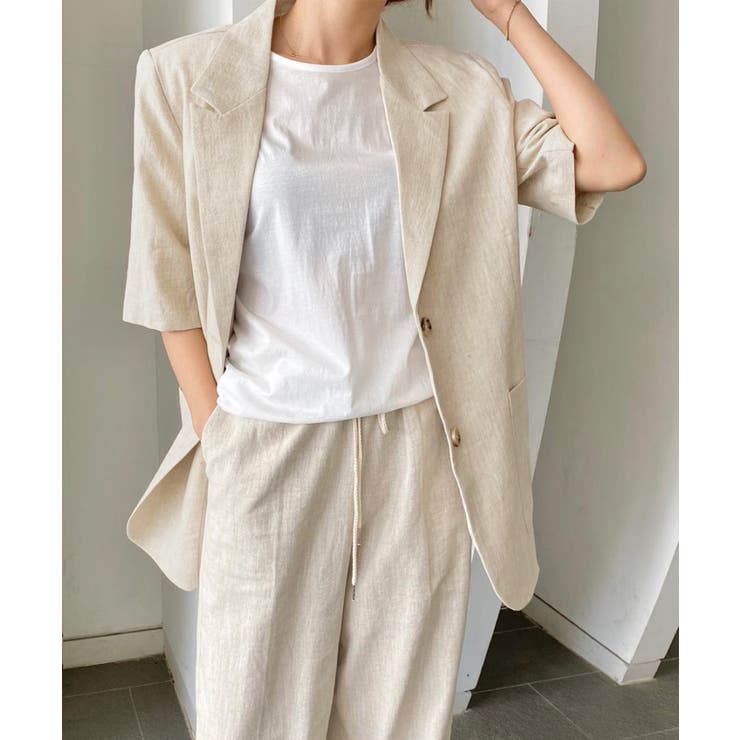 ゆったり リネンサマージャケット体型カバー 薄手ジャケット着やせ | SUNSHINE CLOSET | 詳細画像2 