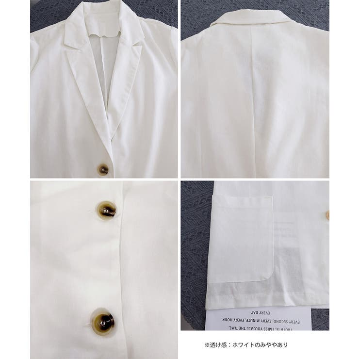 ゆったり リネンサマージャケット体型カバー 薄手ジャケット着やせ | SUNSHINE CLOSET | 詳細画像29 