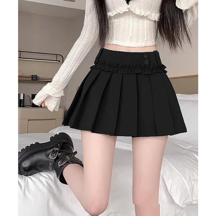 レディース ハイウエストミニ丈スカート着やせ インナーパンツ付きJKスカート制服… | SUNSHINE CLOSET | 詳細画像10 
