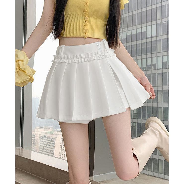 レディース ハイウエストミニ丈スカート着やせ インナーパンツ付きJKスカート制服… | SUNSHINE CLOSET | 詳細画像12 