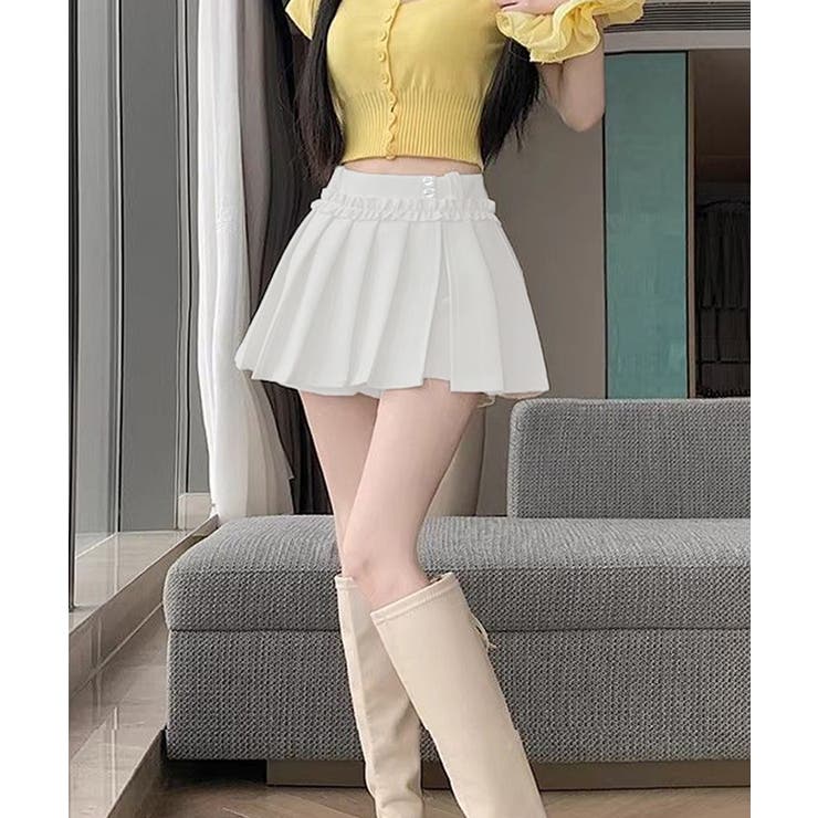 レディース ハイウエストミニ丈スカート着やせ インナーパンツ付きJKスカート制服… | SUNSHINE CLOSET | 詳細画像14 