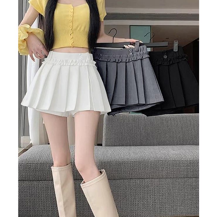 レディース ハイウエストミニ丈スカート着やせ インナーパンツ付きJKスカート制服… | SUNSHINE CLOSET | 詳細画像17 