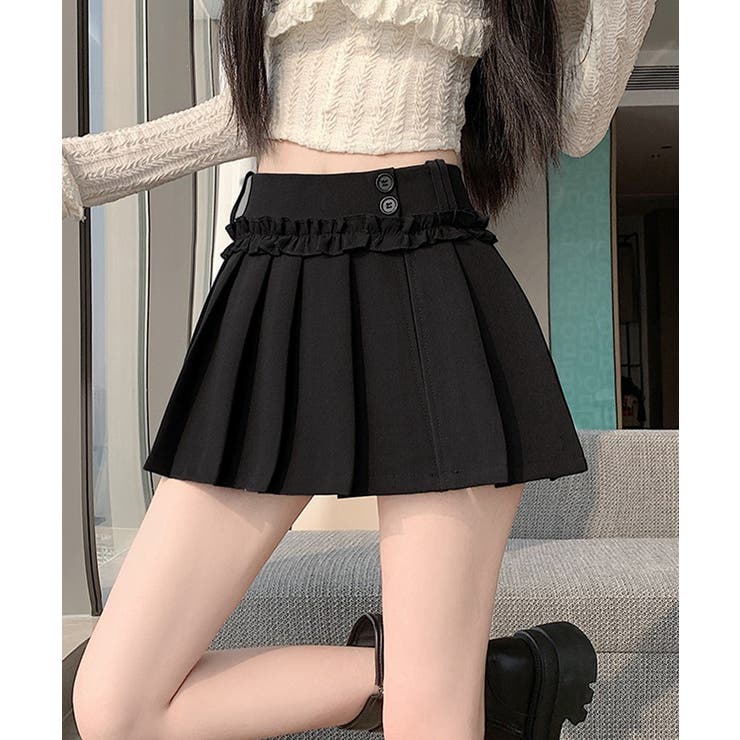 レディース ハイウエストミニ丈スカート着やせ インナーパンツ付きJKスカート制服… | SUNSHINE CLOSET | 詳細画像6 