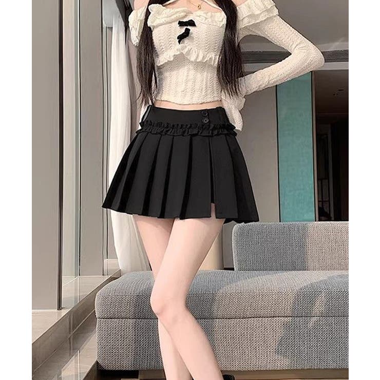 レディース ハイウエストミニ丈スカート着やせ インナーパンツ付きJKスカート制服… | SUNSHINE CLOSET | 詳細画像9 