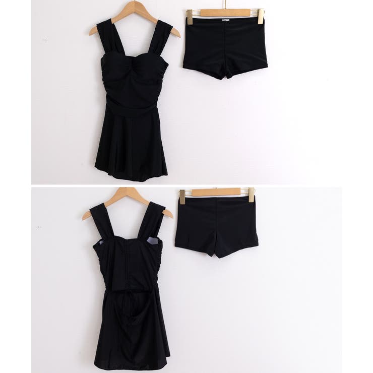 ギャザーモノキニワンピース水着 体型カバースイムドレス バックシャン | SUNSHINE CLOSET | 詳細画像18 
