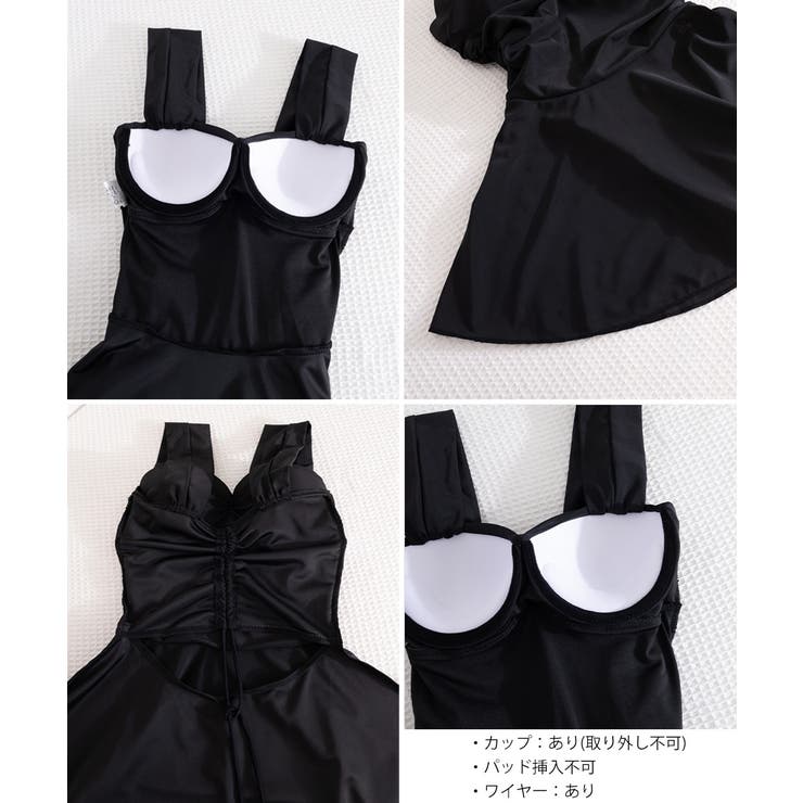 ギャザーモノキニワンピース水着 体型カバースイムドレス バックシャン | SUNSHINE CLOSET | 詳細画像19 
