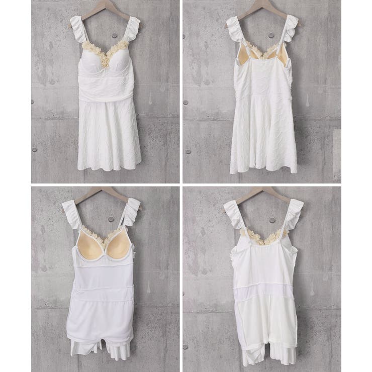 レディース水着体型カバー フェミニン 露出控えめ水着一体型ショートパンツ付き | SUNSHINE CLOSET | 詳細画像30 