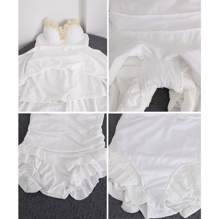 レディース水着体型カバー フェミニン 露出控えめ水着一体型ショートパンツ付き | SUNSHINE CLOSET | 詳細画像33 