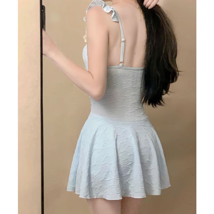 レディース水着体型カバー フェミニン 露出控えめ水着一体型ショートパンツ付き | SUNSHINE CLOSET | 詳細画像8 