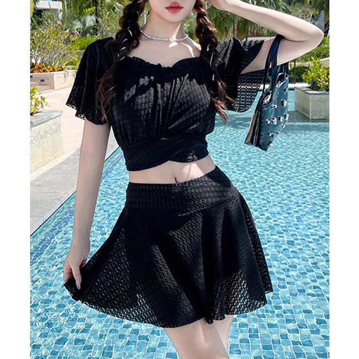 盛れる水着 クロストップス インナーパンツ付きスカート | SUNSHINE CLOSET | 詳細画像2 