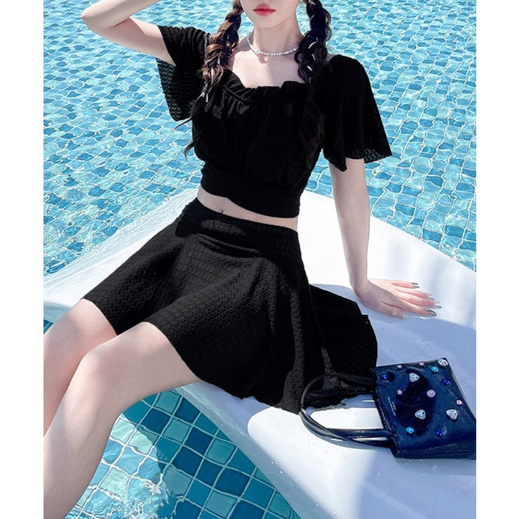 盛れる水着 クロストップス インナーパンツ付きスカート | SUNSHINE CLOSET | 詳細画像3 