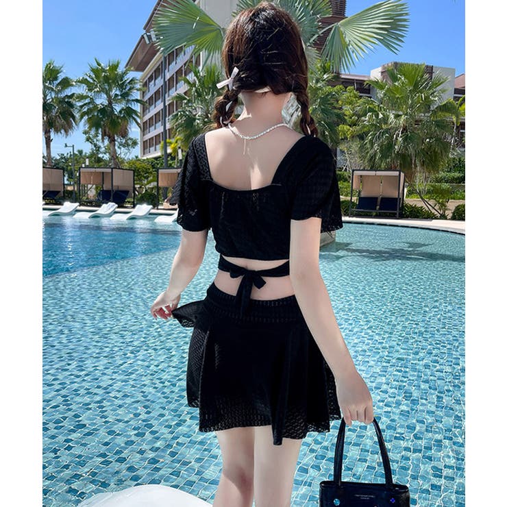 盛れる水着 クロストップス インナーパンツ付きスカート | SUNSHINE CLOSET | 詳細画像4 