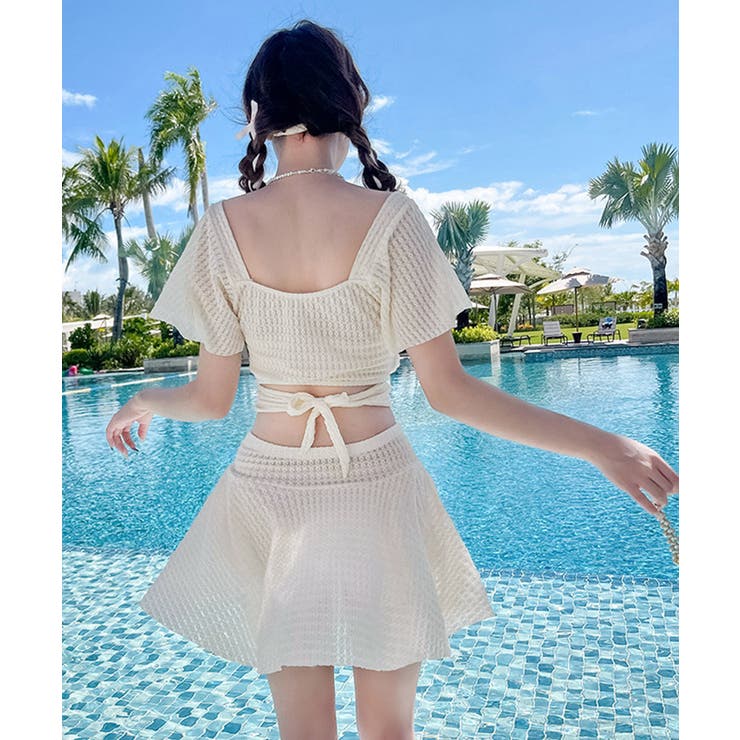 盛れる水着 クロストップス インナーパンツ付きスカート | SUNSHINE CLOSET | 詳細画像6 