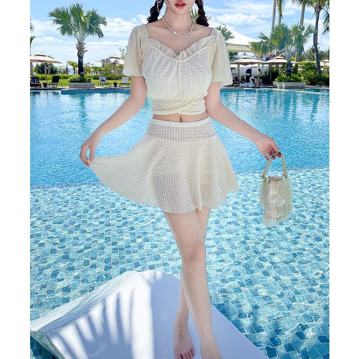 盛れる水着 クロストップス インナーパンツ付きスカート | SUNSHINE CLOSET | 詳細画像8 