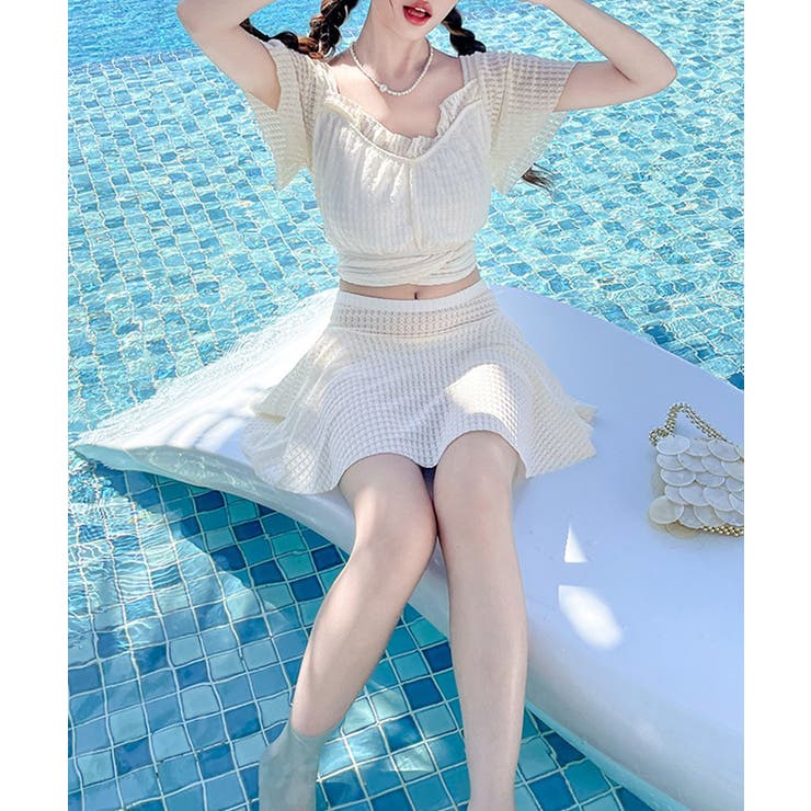 盛れる水着 クロストップス インナーパンツ付きスカート | SUNSHINE CLOSET | 詳細画像9 