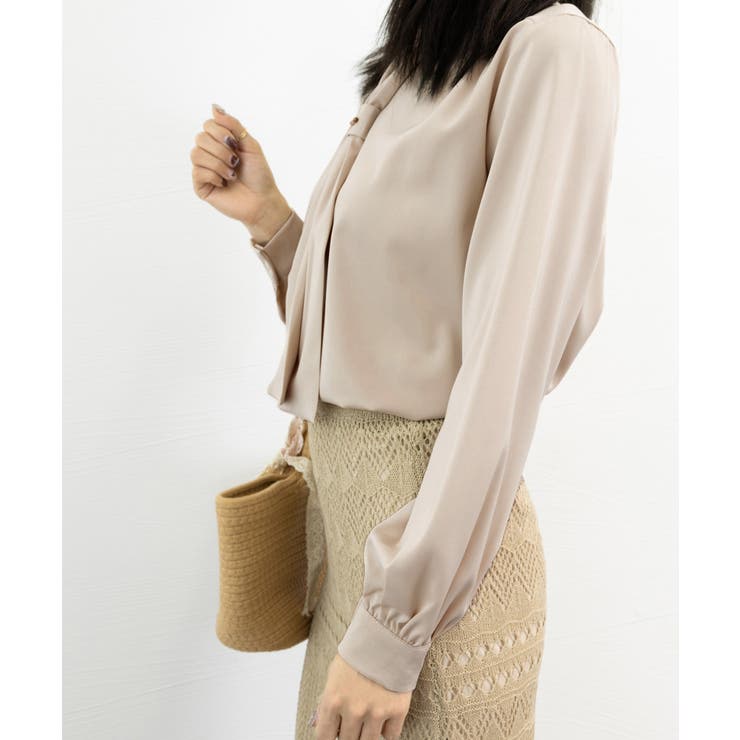 ボウタイ ブラウス レディース Vネック | SUNSHINE CLOSET | 詳細画像26 