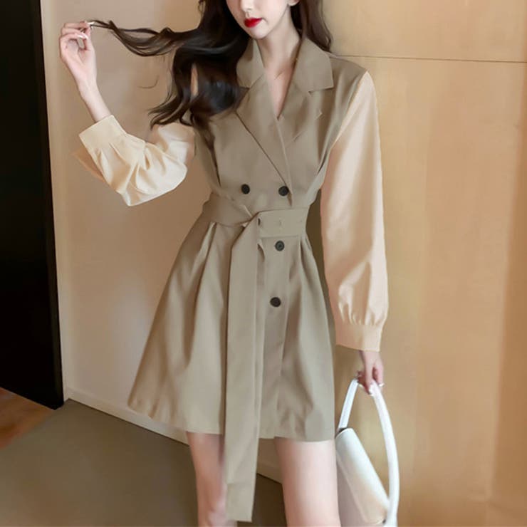 bibiy CECILE TRENCH OP ♡トレンチワンピース