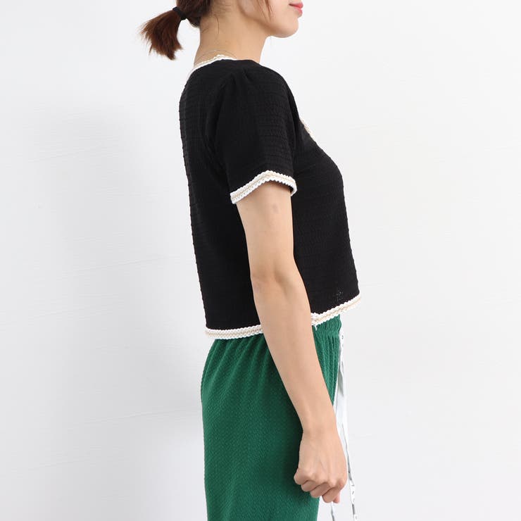 ツイード風半袖ジャケットレディース韓国風 | SUNSHINE CLOSET | 詳細画像11 