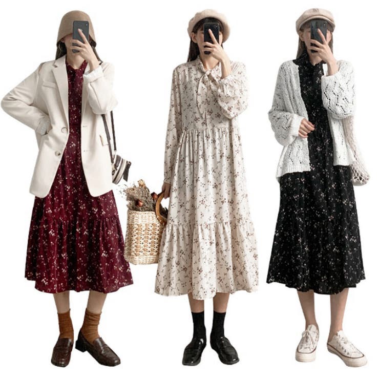 小花柄 ボウタイワンピース レディース春 | SUNSHINE CLOSET | 詳細画像12 