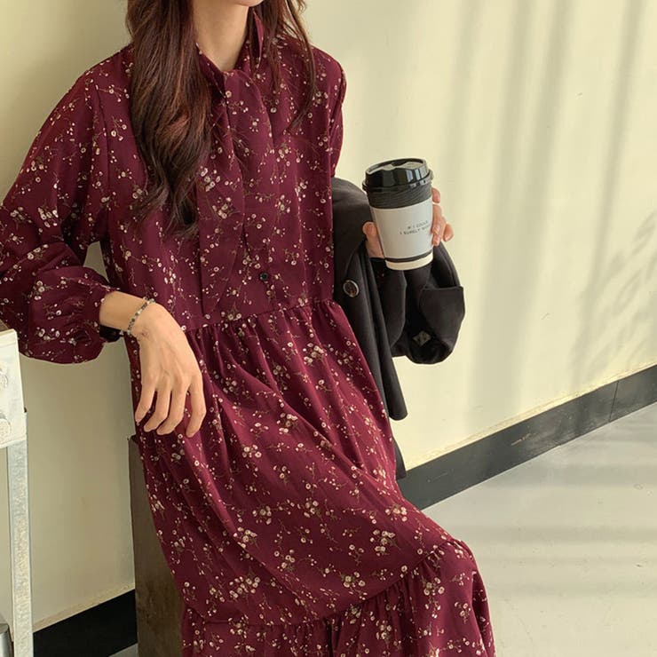 小花柄 ボウタイワンピース レディース春 | SUNSHINE CLOSET | 詳細画像16 